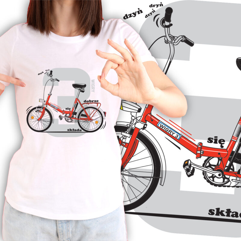 Koszulka damska z rowerem Wigry 3