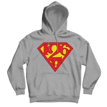 bluza superman 126p maluch z kapturem szara Bluza męska Fiat 126p Superman