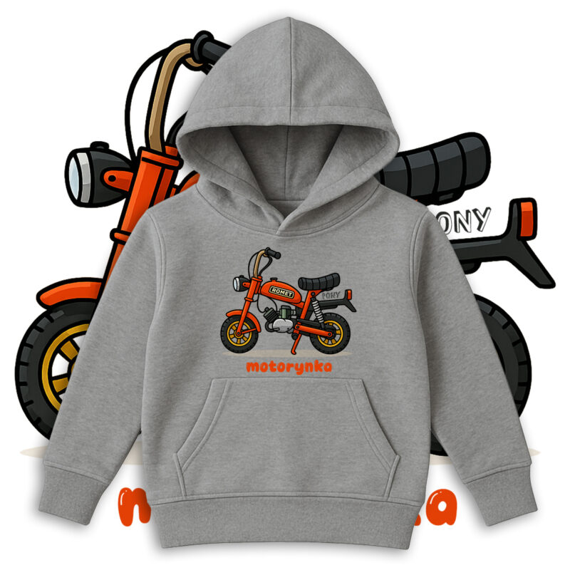 Bluza dziecięca z kapturem Motorynka Pony