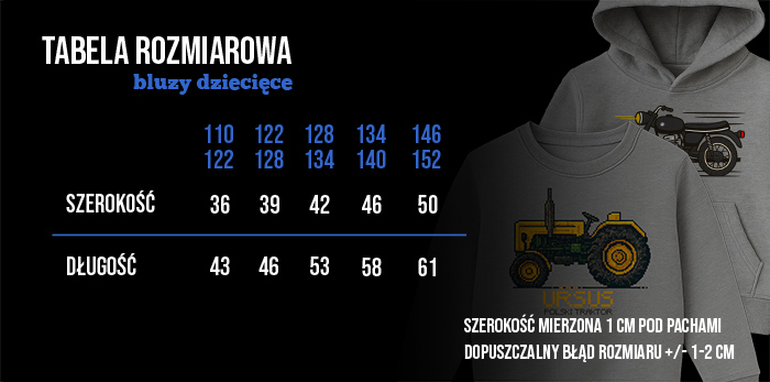 bluzy motoryzacyjne dla dzieci