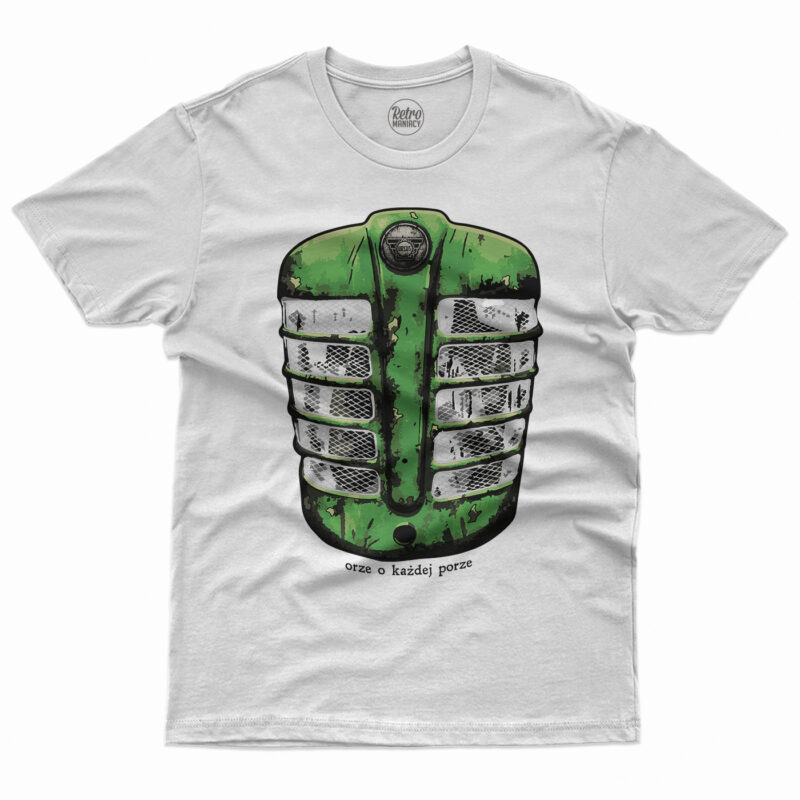 koszulka dla rolnika z ursusem c-4011 orze o każdej porze biała