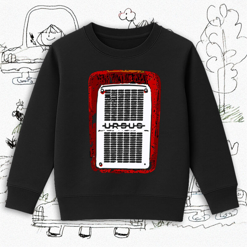 bluza dziecięca z ursusem c360 c330 polskim ciągnikiem rolnicza dla małego fana rolnictwa tarktorem czerwonym