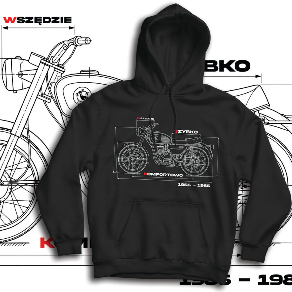Bluza z kapturem WSK Wszędzie Szybko Komfortowo