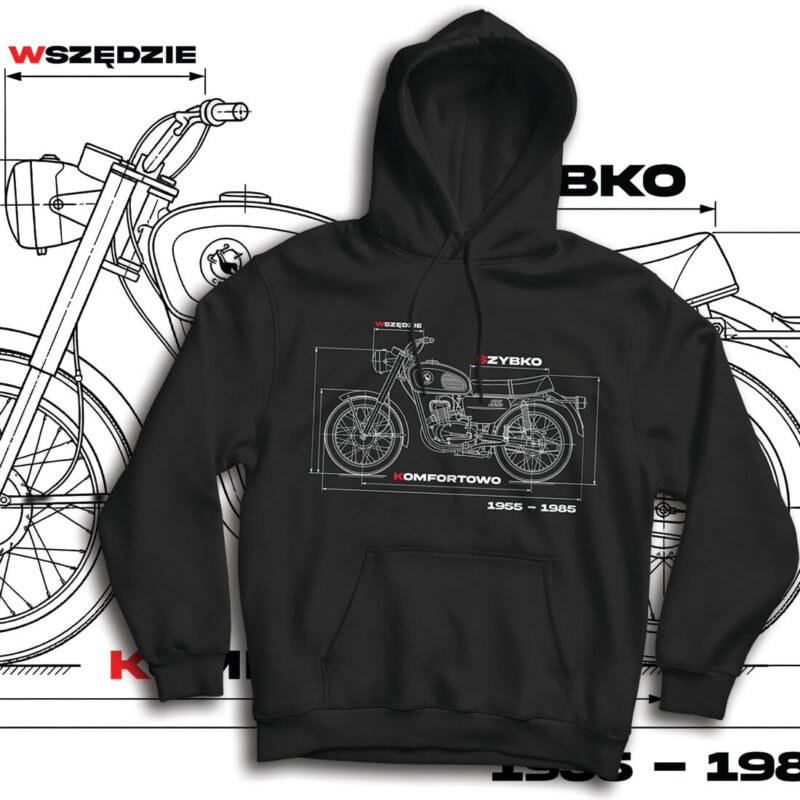 Bluza z kapturem WSK Wszędzie Szybko Komfortowo