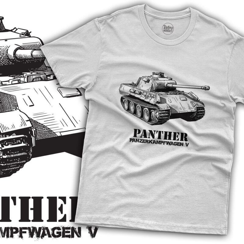 Koszulka męska Panzerkampfwagen v Panther 3 kolory Retromaniacy