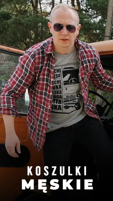 koszulki męskie dla fanów polskiej motoryzacji ursus żuk maluch retromaniacy