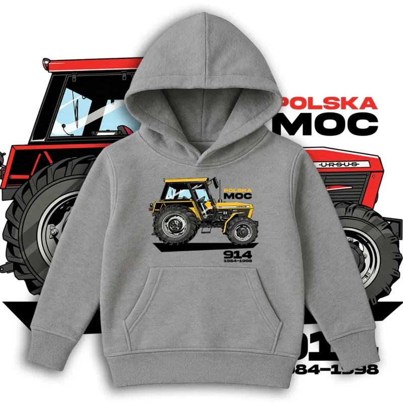 bluza dziecięca kangurka z ursusem polskim traktorem retromaniacy