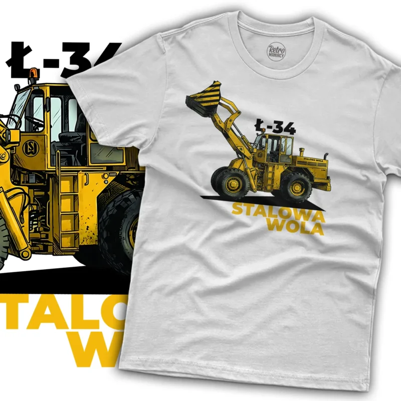Koszulka męska Ładowarka L-34 na prezent dla budowlańca rolnika retromaniacy