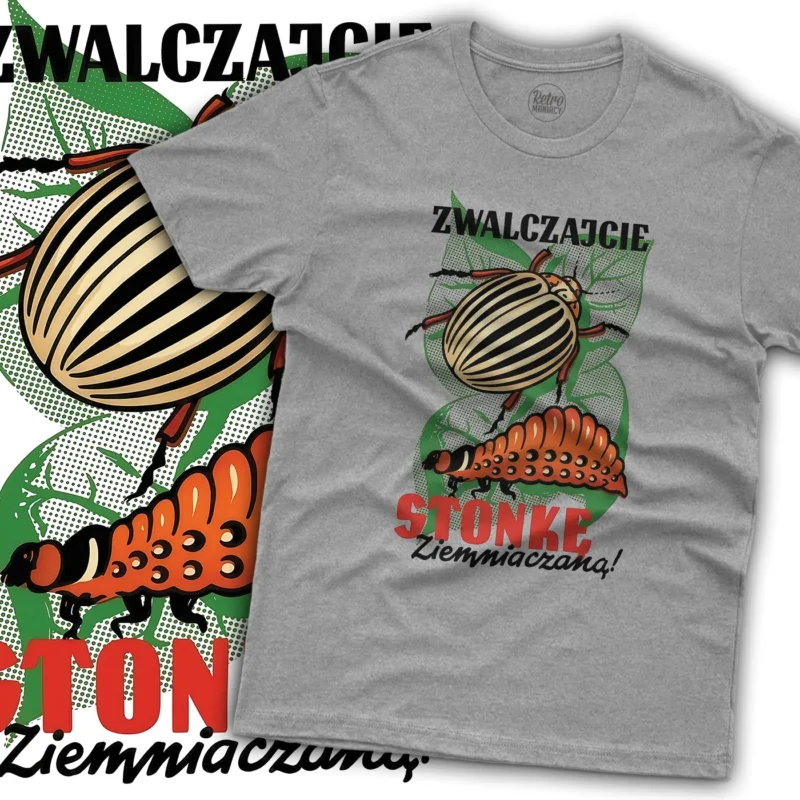 Koszulka męska Zwalczajcie Stonkę Ziemniaczaną na prezent dla rolnika