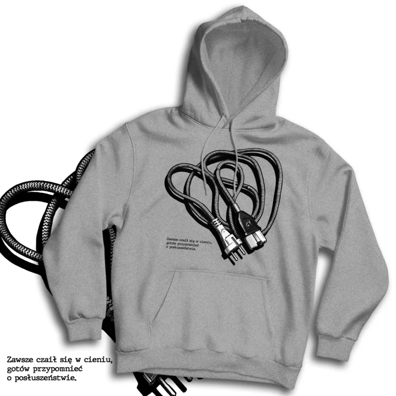 Bluza kangurka z kablem od prodiża na prezent lata 90 i PRL