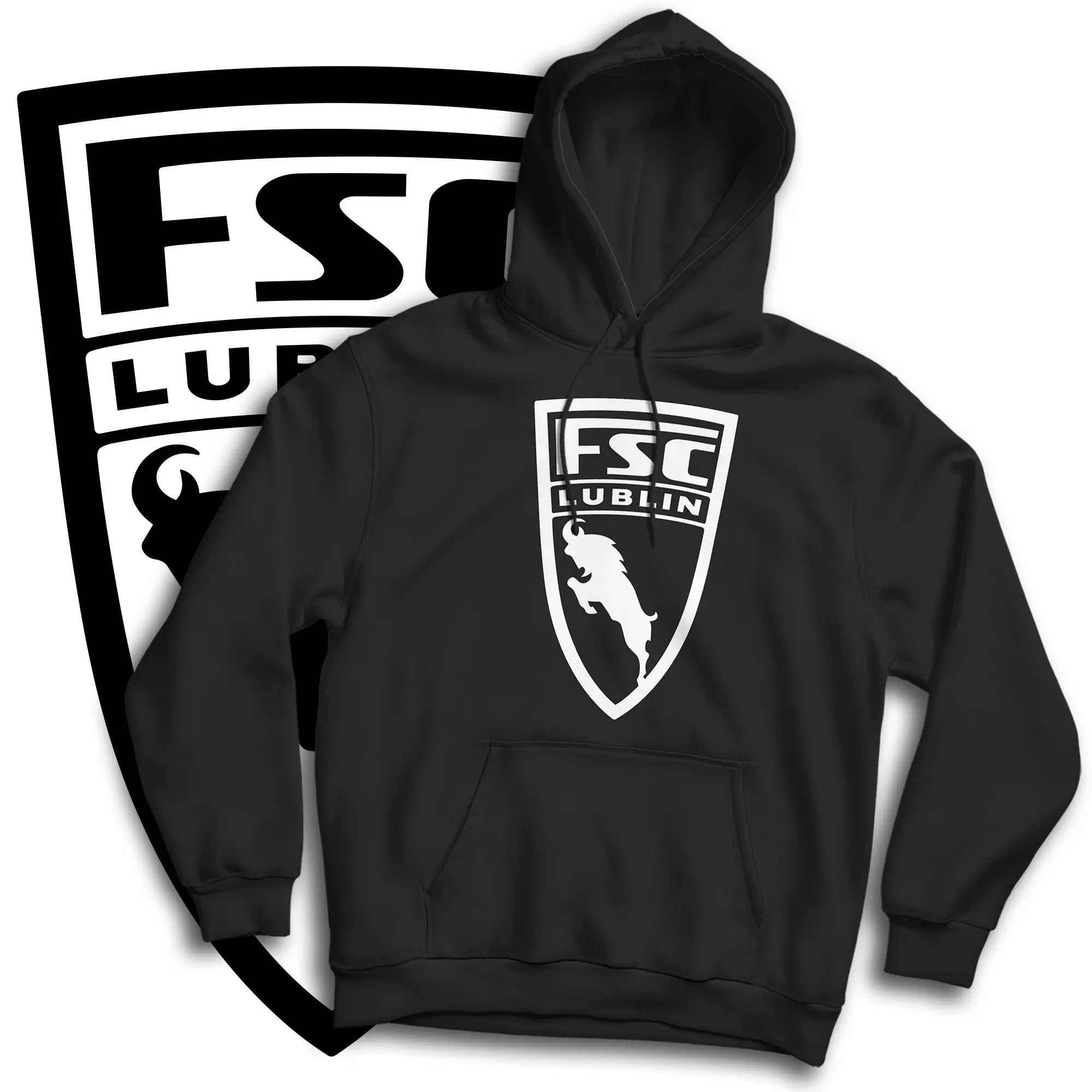 Logo FSC Lublin bluza męska z kapturem