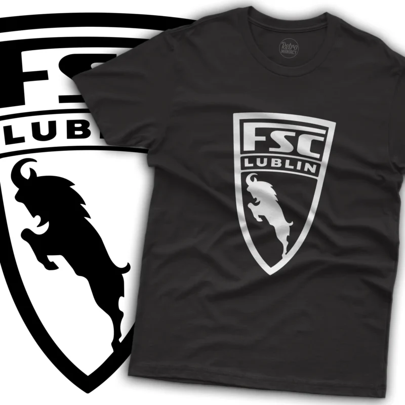 Emblemat FSC Lublin koszulka męska na prezent z żukiem