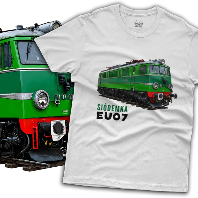 Lokomotywa EU07 Siódemka koszulka męska