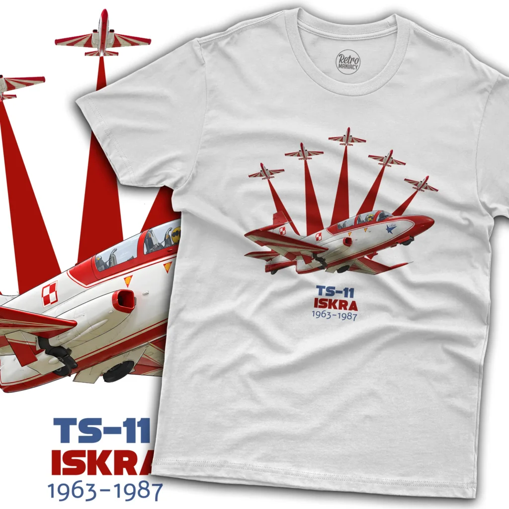 PZL TS-11 Iskra koszulka męska na prezent dla fana lotnictwa