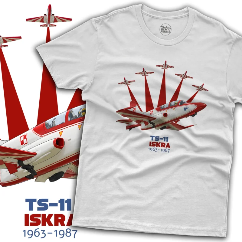 PZL TS-11 Iskra koszulka męska na prezent dla fana lotnictwa