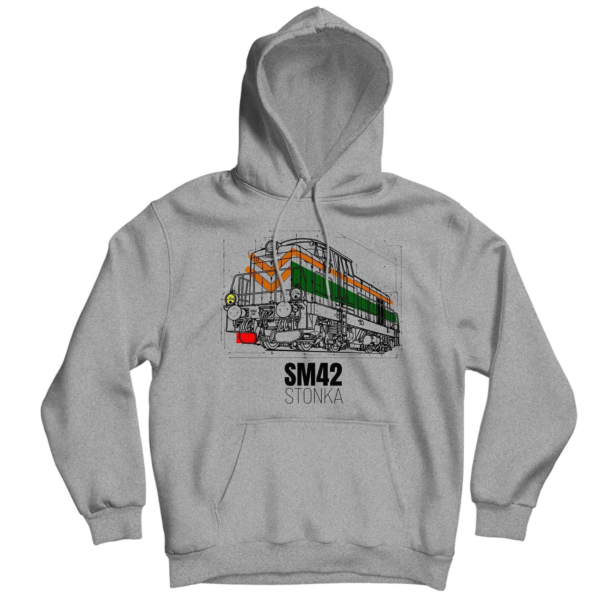 Lokomotywa SM42 Stonka bluza męska z kapturem - obrazek 2