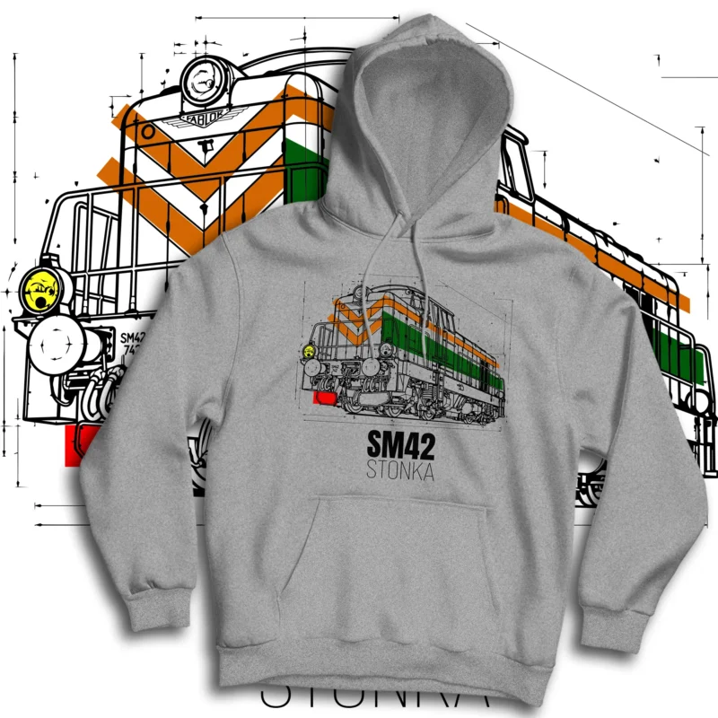 Lokomotywa SM42 Stonka bluza męska z kapturem