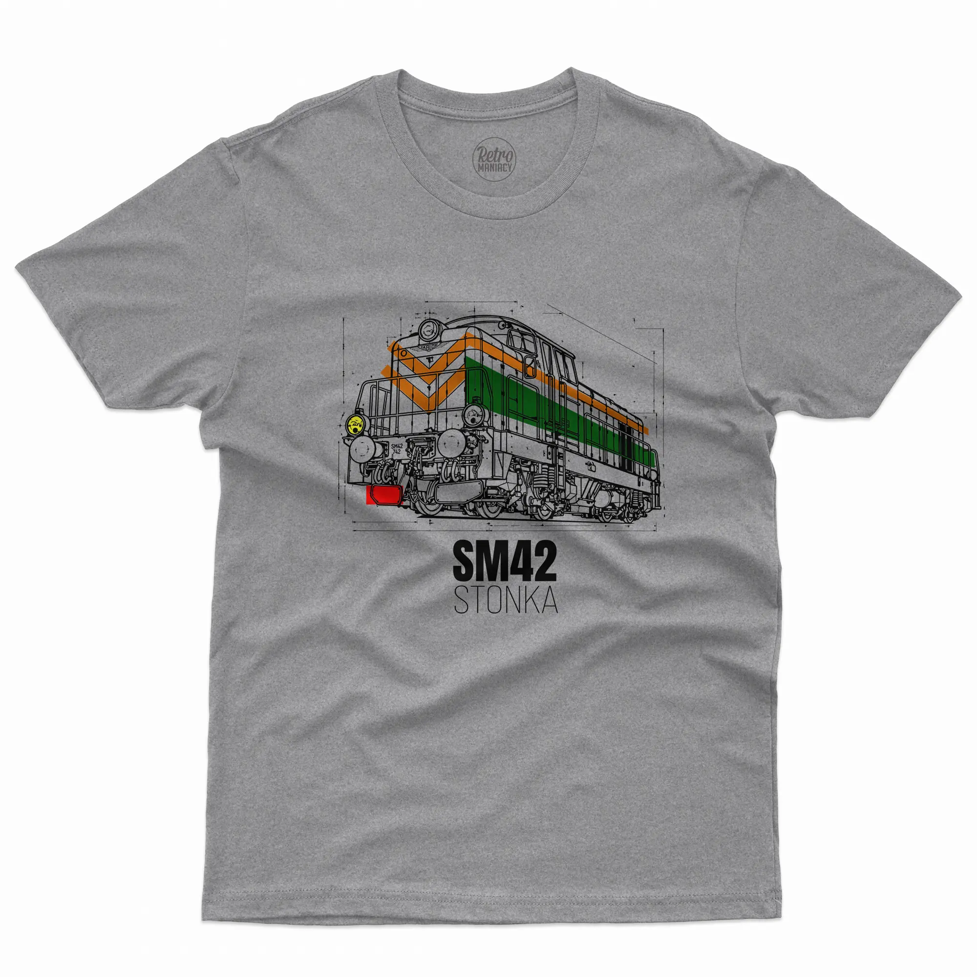 Lokomotywa Stonka SM42 koszulka męska - obrazek 3